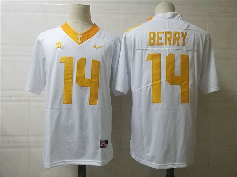 Men Tennessee Volunteers #14 Berry White Nike 2025 NCAA Jersey->ncaa teams->NCAA Jersey